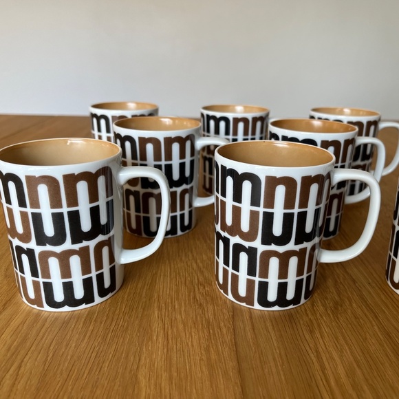 Lot of 8 Vintage 70's Fitz & Floyd Neiman Marcus Coffee Mug Cup Logo Helvetica - Picture 6 of 15